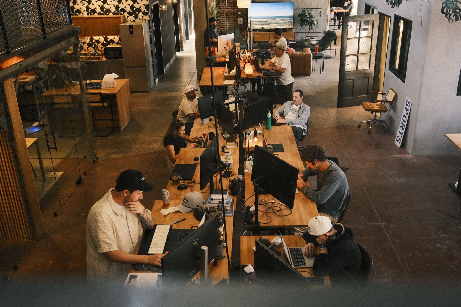 Curri team working at their desks